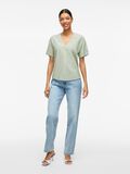 VILA V-NECK SHORT SLEEVED TOP, Silt Green, highres - 14096245_SiltGreen_005.jpg