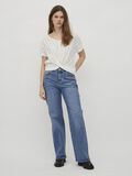 Vila V-NECK SHORT SLEEVED TOP, Cloud Dancer, highres - 14079908_CloudDancer_005.jpg