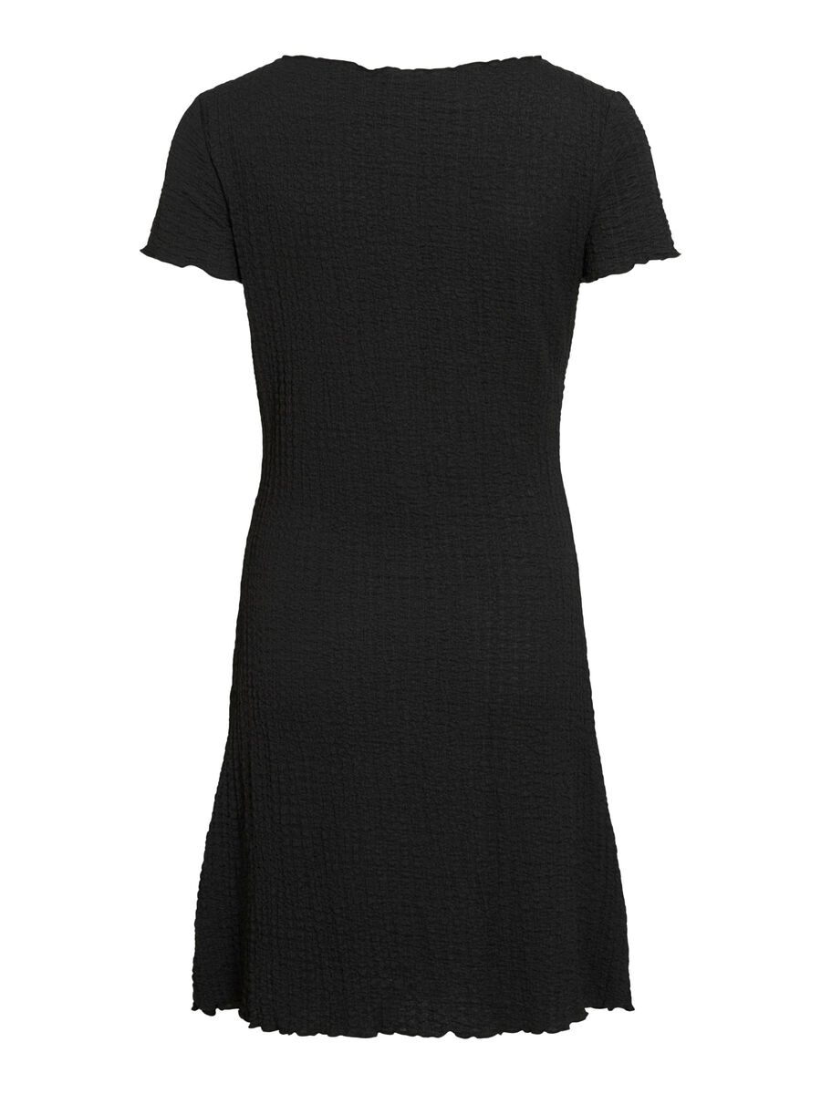VILA VIDELIA SHORT SLEEVED SHORT DRESS, Black, highres - 14112741_Black_002.jpg