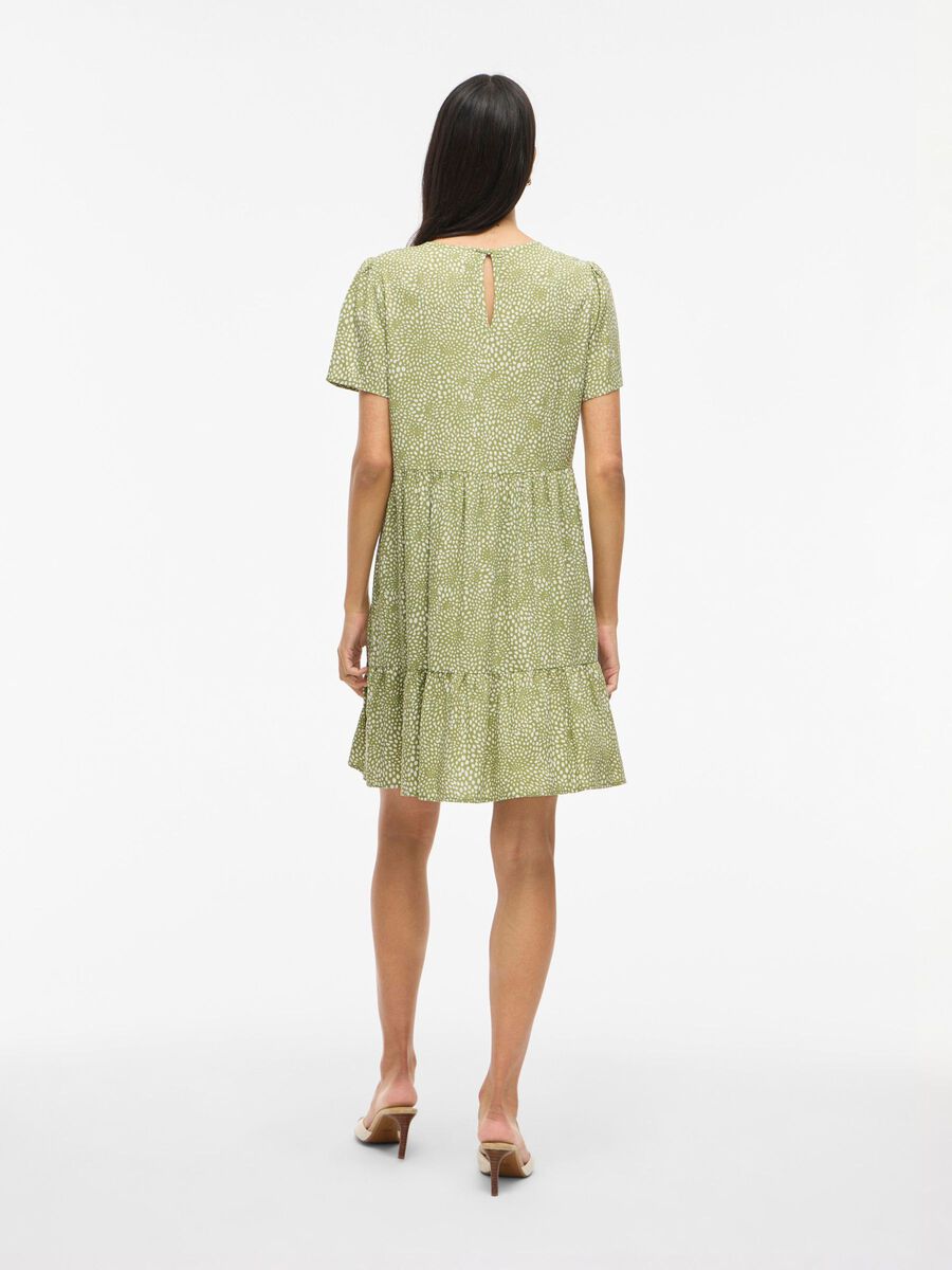 VILA SHORT SLEEVED KNEE-LENGTH DRESS, Sage, highres - 14067408_Sage_1217804_004.jpg