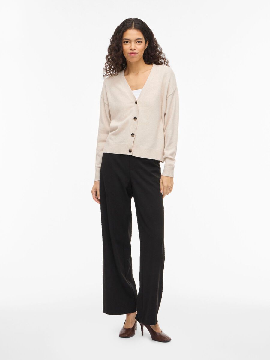 Carousel image - VIRIL V-NECK KNITTED CARDIGAN, Super Light Natural Melan | 4