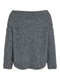 VILA OFF SHOULDER STICKAD TRÖJA, Medium Grey Melange, highres - 14104910_MediumGreyMelange_002.jpg