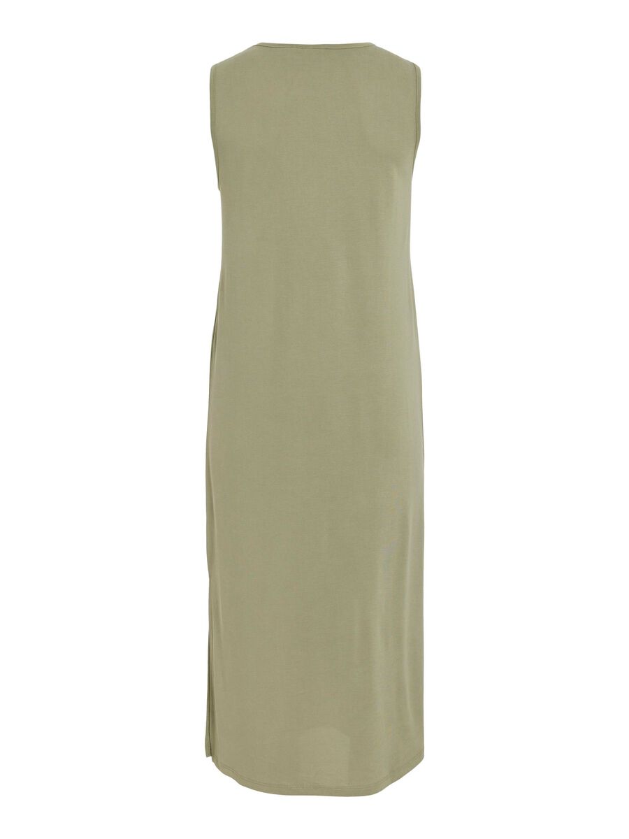 VILA SLEEVELESS MIDI DRESS, Oil Green, highres - 14101675_OilGreen_002.jpg