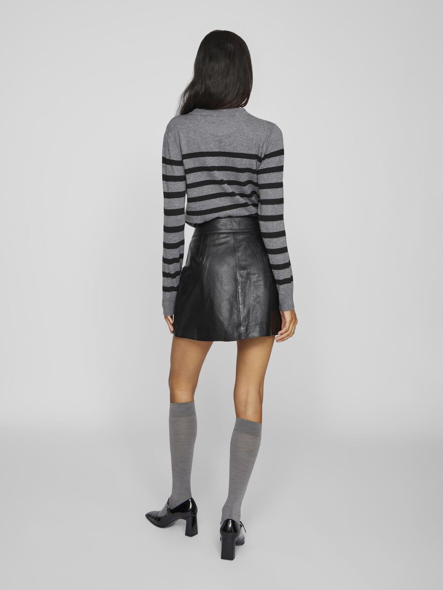 VILA HIGH WAIST LEATHER MINI SKIRT, Black, highres - 14106583_Black_004.jpg