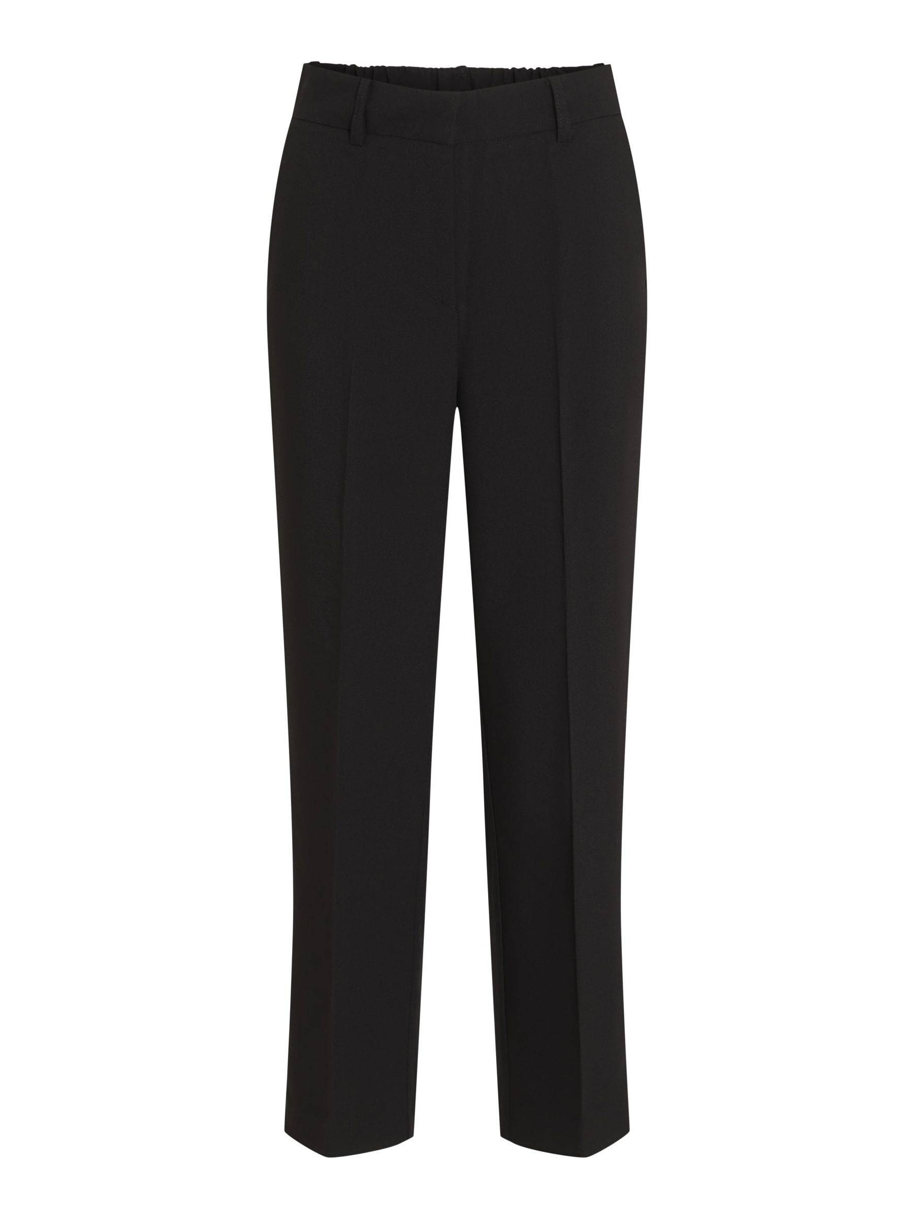 Black high deals waisted cropped trousers
