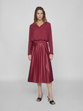 Vila HIGH LOW SPLIT NECK SHIRT, Beet Red, highres - 14044253_BeetRed_005.jpg