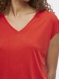 VILA VIMODALA V-NECK SHORT SLEEVED TOP, Aurora Red, highres - 14074847_AuroraRed_006.jpg