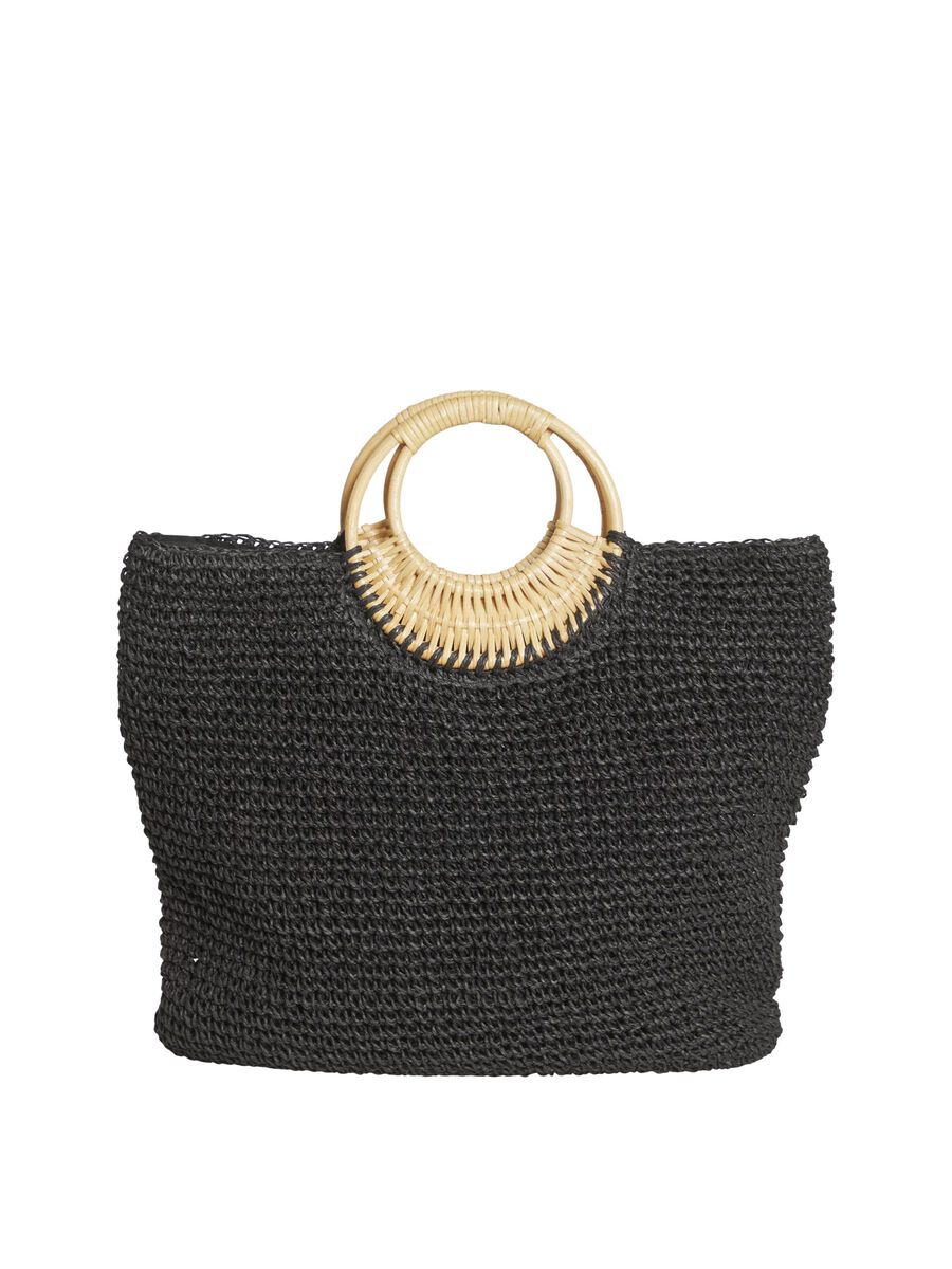 VILA PAPERSTRAW BAG, Black, highres - 14094496_Black_001.jpg