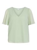 Product image thumbnail - VIFALIA V-NECK SHORT SLEEVED TOP, Smoke Green | 5