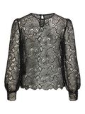 Product image thumbnail - VIRHEA LACE LONG SLEEVED TOP, Black Beauty | 6