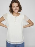 VILA DOTTED SHORT SLEEVED TOP, Snow White, highres - 14100340_SnowWhite_007.jpg