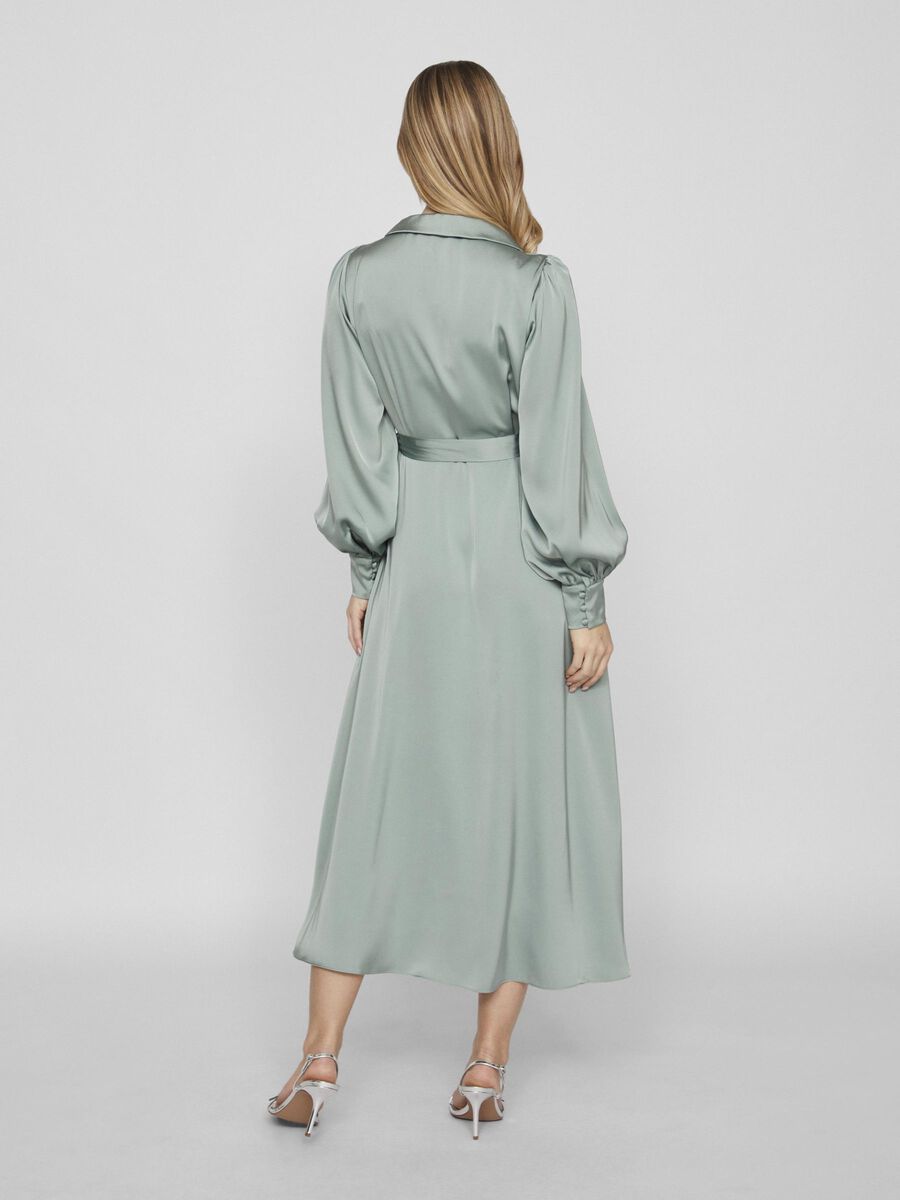 VILA LONG SLEEVED MIDI WRAP DRESS, Green Milieu, highres - 14093784_GreenMilieu_004.jpg