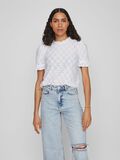 Vila EMBROIDERED SHORT SLEEVED TOP, Optical Snow, highres - 14070251_OpticalSnow_003.jpg