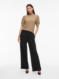 VILA VIRIK HIGH NECK SHORT SLEEVED TOP, Khaki, highres - 14112659_Khaki_005.jpg
