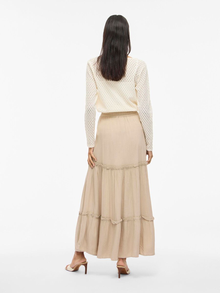 VILA HIGH WAIST MAXIROCK, Feather Gray, highres - 14090633_FeatherGray_004.jpg