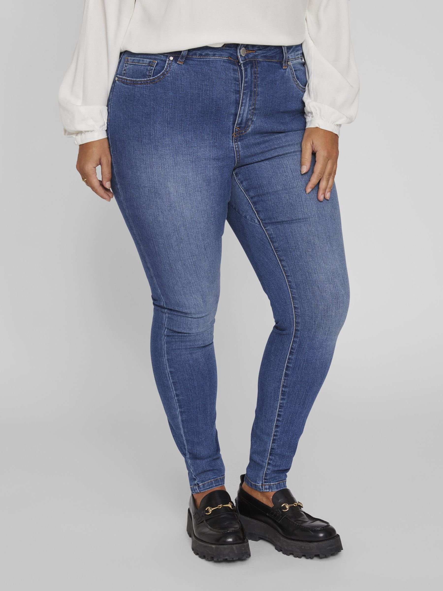 High-waist Cropped Fit Broek VILA Dames Kleding Broeken & Jeans Jeans High Waisted Jeans 