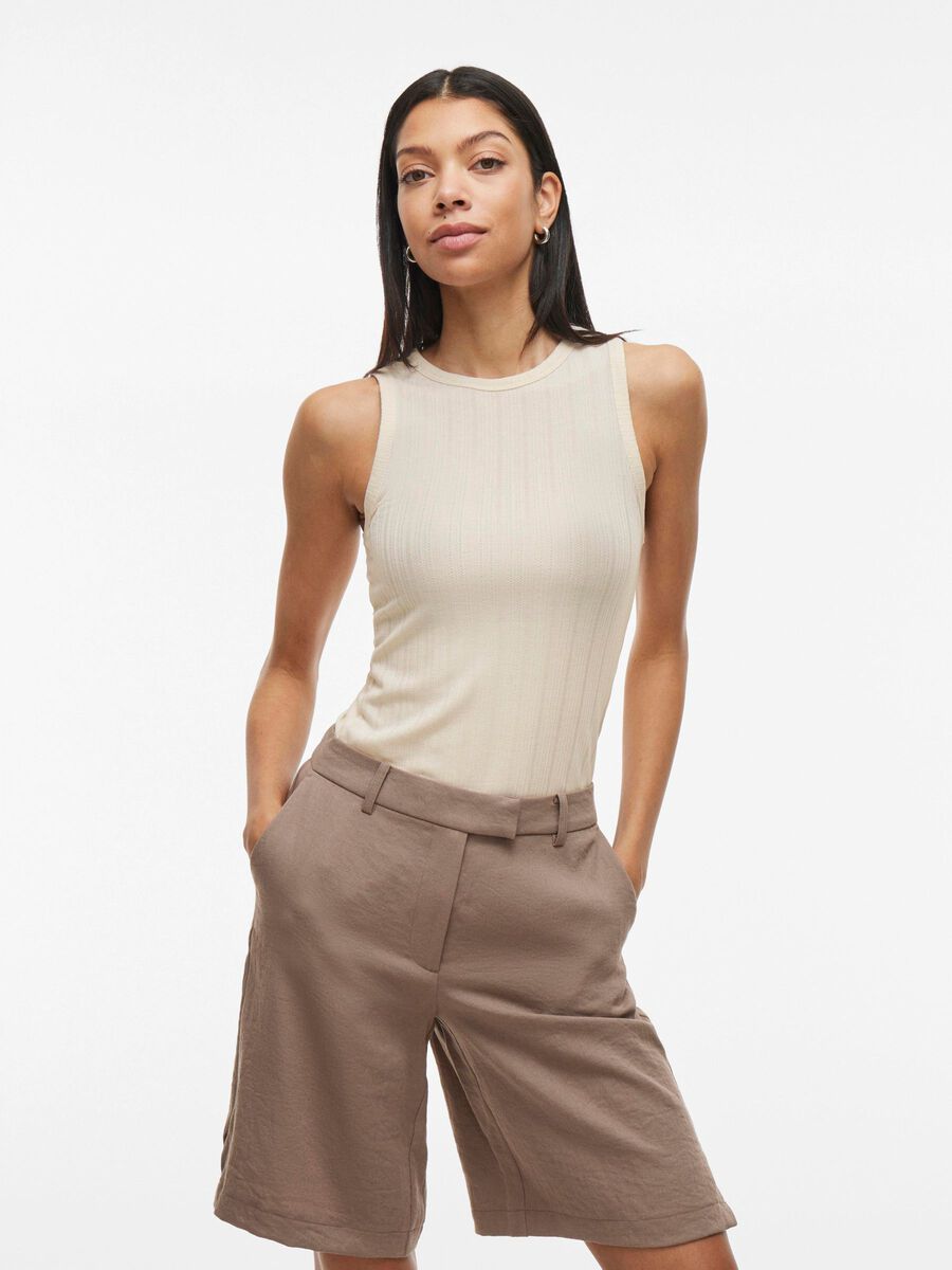 VILA ROUND NECK SLEEVELESS TOP, Birch, highres - 14105253_Birch_003.jpg