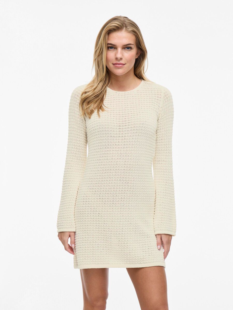 VILA VIAMADA LONG SLEEVED SHORT DRESS, Birch, highres - 14111026_Birch_003.jpg