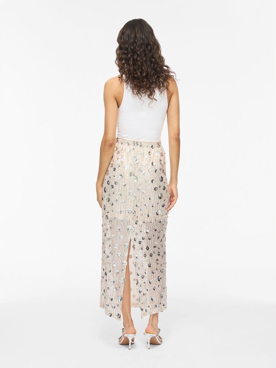Carousel image - VIISILD SEQUIN MAXI SKIRT, Birch | 2
