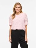 Product image thumbnail - VILACILA ROUND NECK SHORT SLEEVED TOP, Cherry Blossom | 1