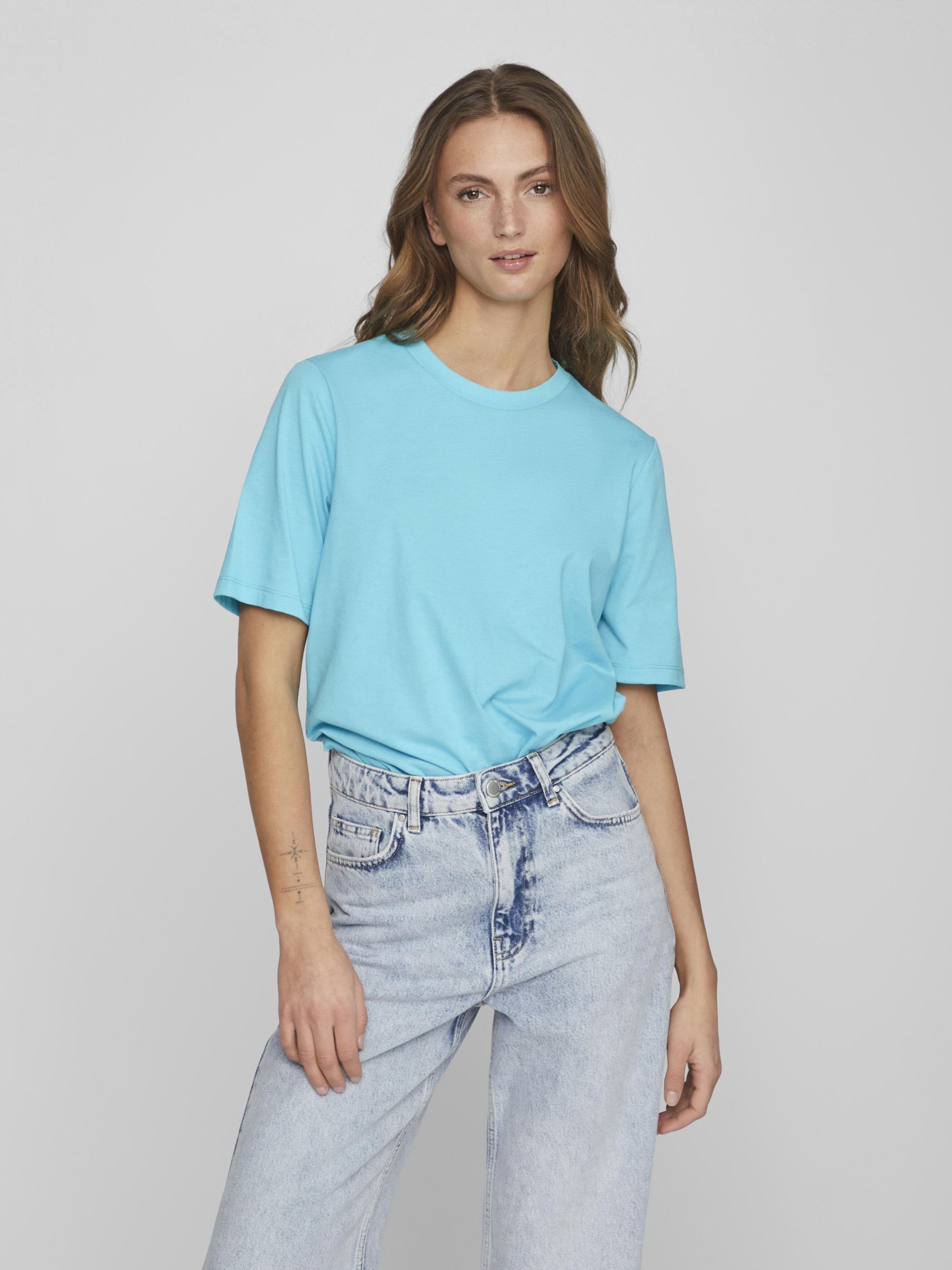 Vila t shirt basic cheap