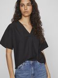 VILA V-NECK SHORT SLEEVED TOP, Black Beauty, highres - 14096245_BlackBeauty_007.jpg
