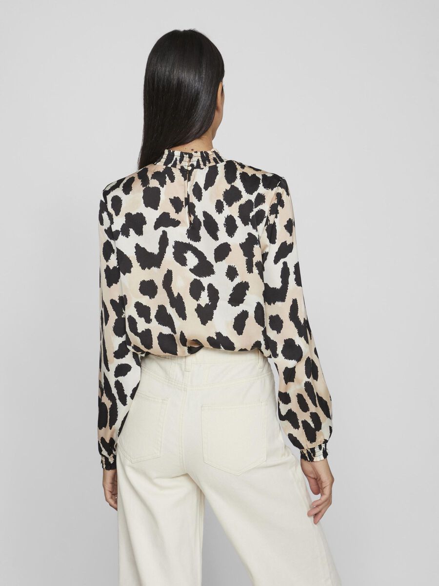VILA HIGH NECK LONG SLEEVED BLOUSE, Black, highres - 14103232_Black_1156656_004.jpg