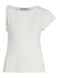 VILA ROUND NECK SHORT SLEEVED TOP, Cloud Dancer, highres - 14105894_CloudDancer_001.jpg
