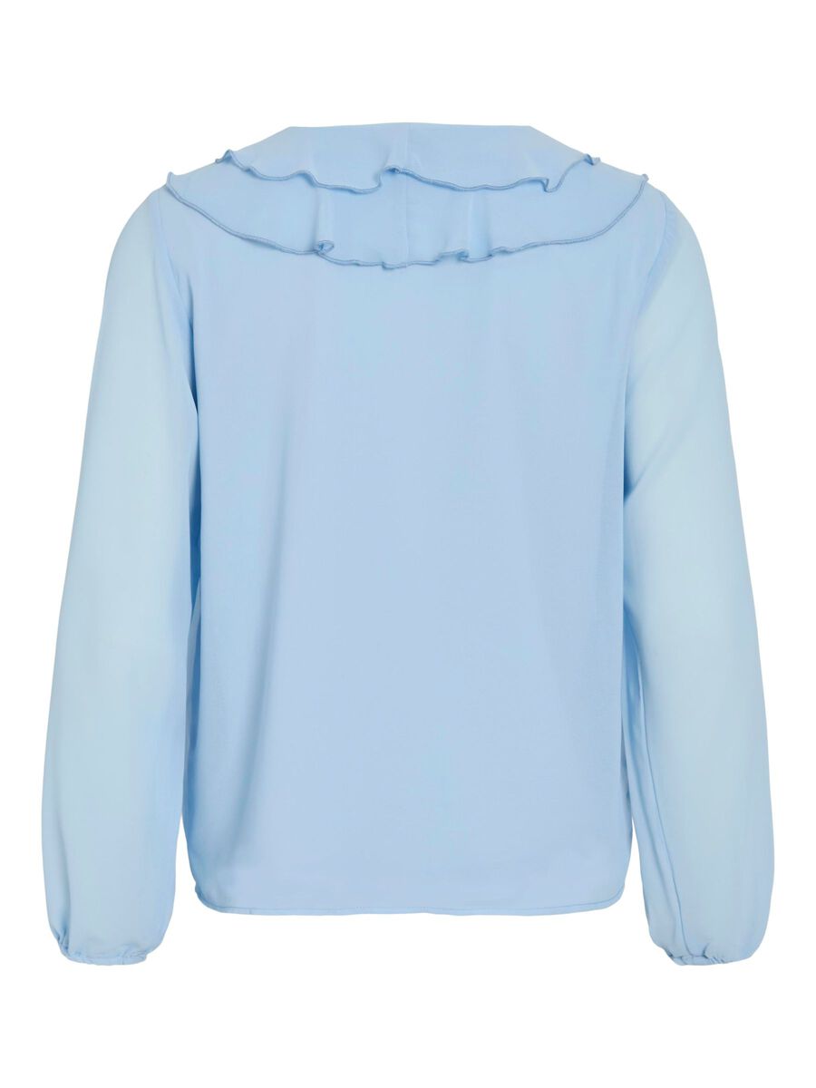 VILA VIANE FRILL LONG SLEEVED TOP, Kentucky Blue, highres - 14114604_KentuckyBlue_002.jpg