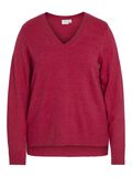 Vila CURVE - COSY KNITTED PULLOVER, Cerise, highres - 14077189_Cerise_1004221_001.jpg