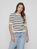 VILA SHORT SLEEVED KNITTED TOP, White Alyssum, highres - 14106601_WhiteAlyssum_1180712_003.jpg