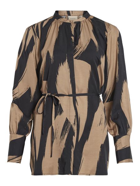 Vila TIE WAIST SHIRT, Black, highres - 14090425_Black_1088124_001.jpg