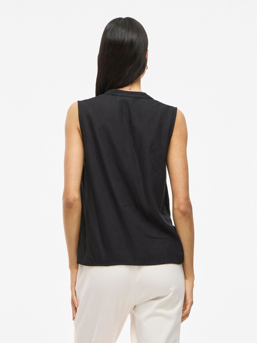 VILA V-NECK SLEEVELESS TOP, Black Beauty, highres - 14101662_BlackBeauty_004.jpg