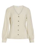 VILA V-NECK LONG SLEEVED TOP, Birch, highres - 14103853_Birch_001.jpg