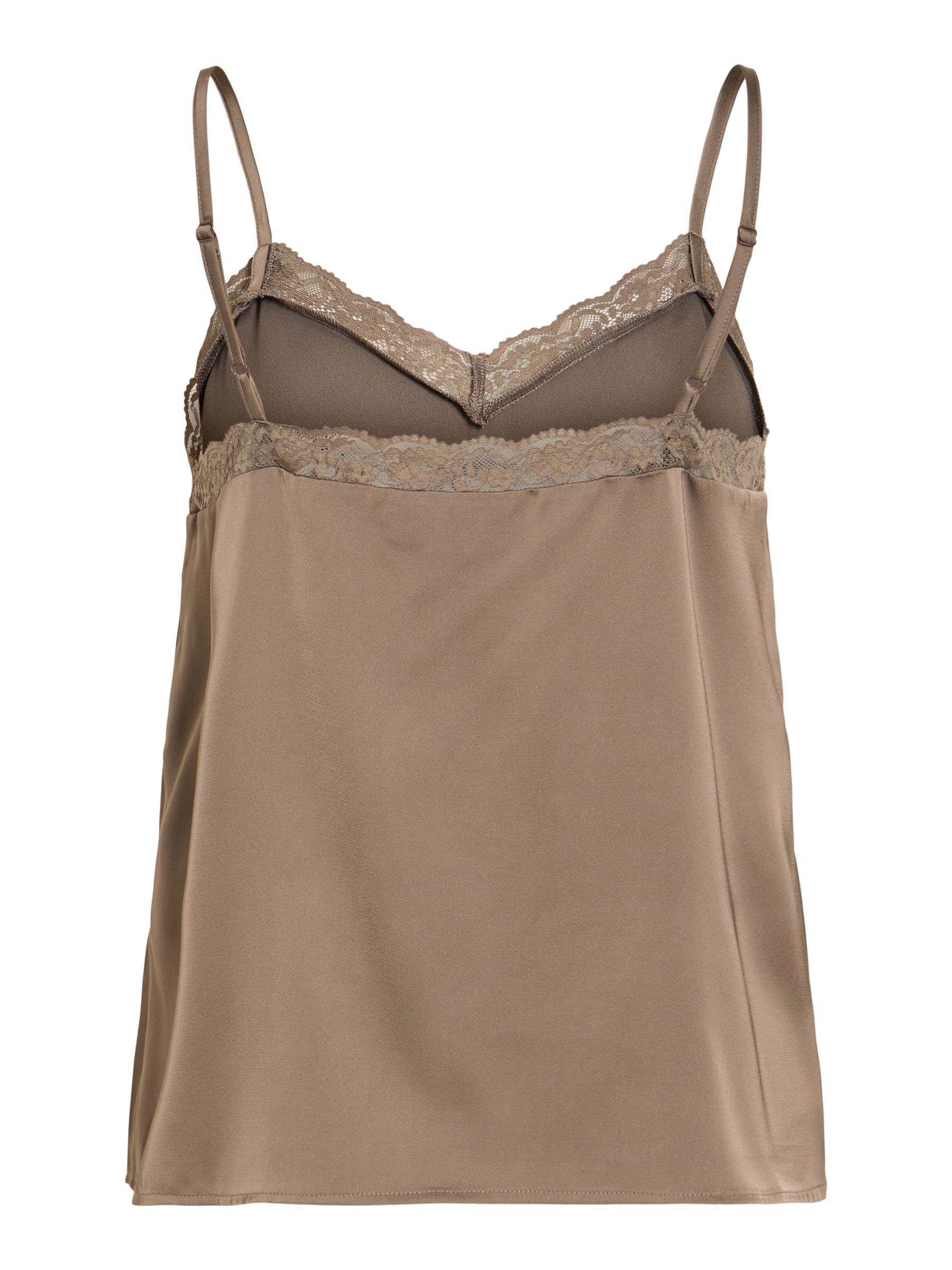 VIENNA LACE STRAP TOP | Grey | VILA®
