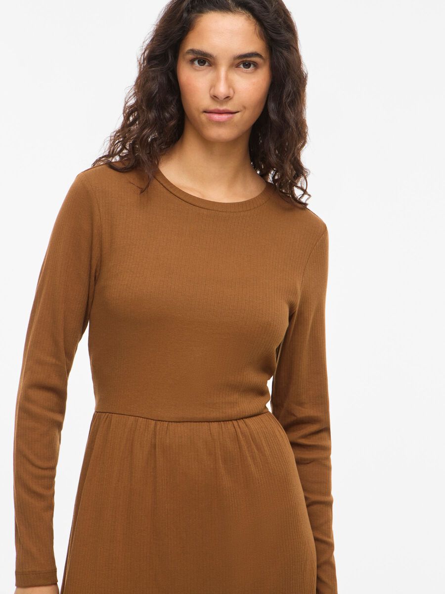 Carousel image - LONG SLEEVED KNEE-LENGTH DRESS, Toffee | 3