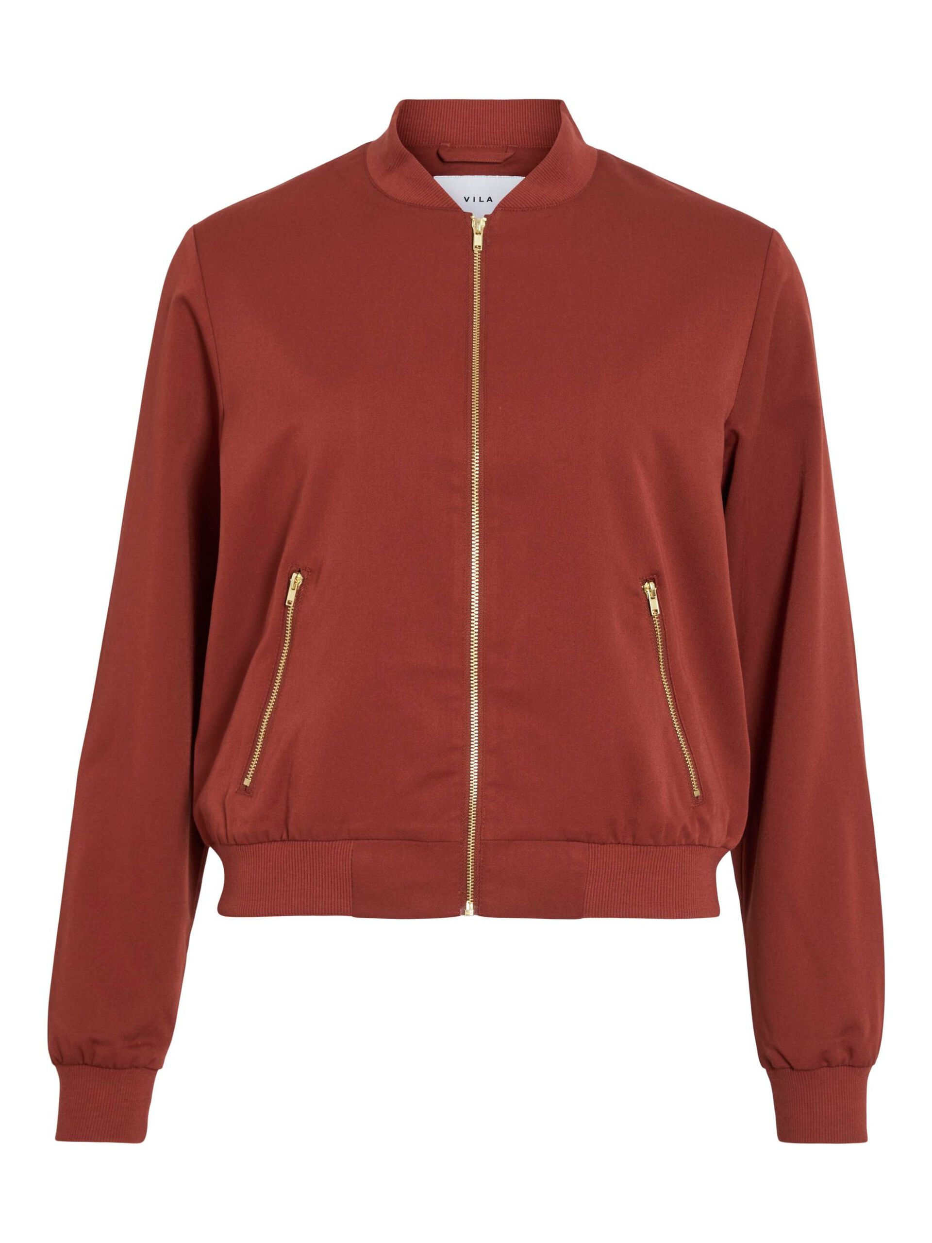Carousel image - VIBUBBLE ZIPPER BOMBER JACKET, Burnt Henna | 5