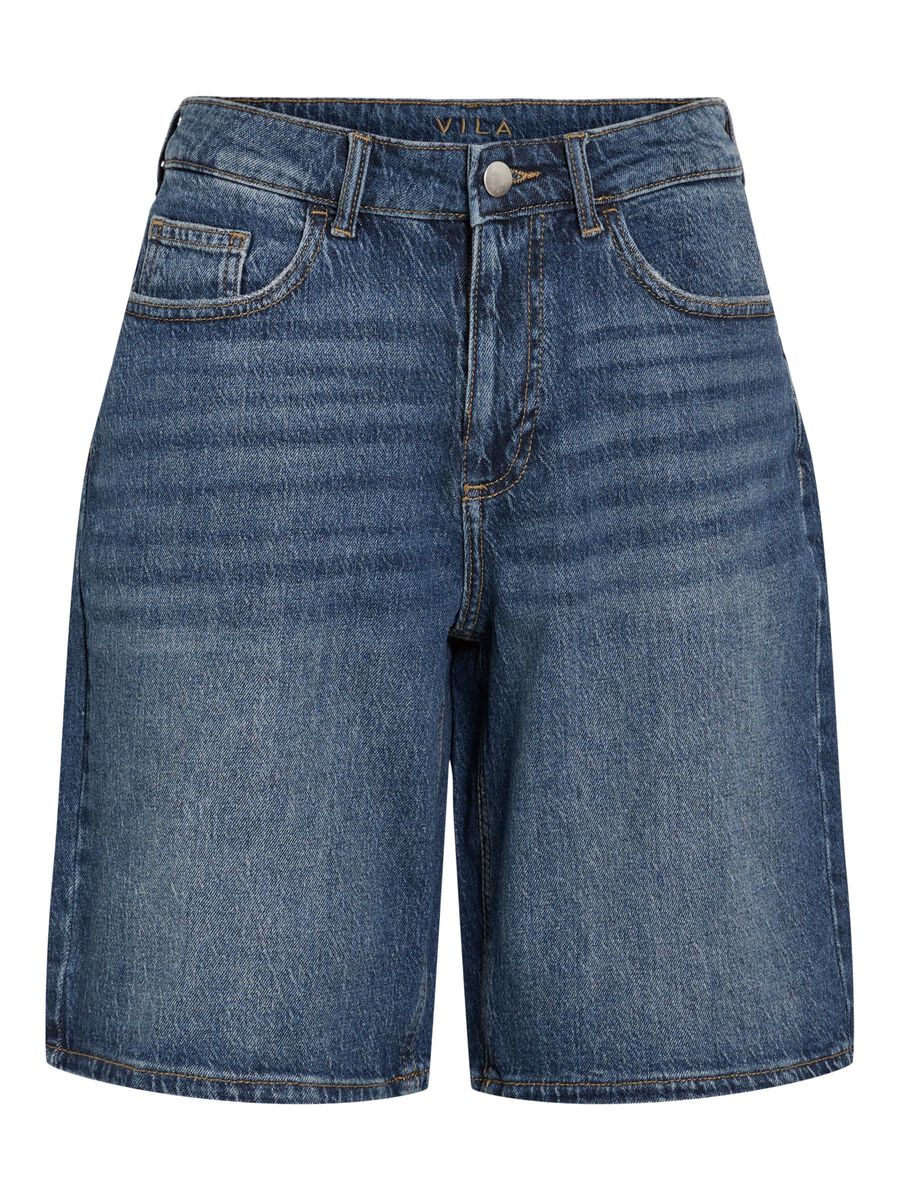 VILA JEANS SPODNIE BERMUDY, Medium Blue Denim, highres - 14105859_MediumBlueDenim_001.jpg