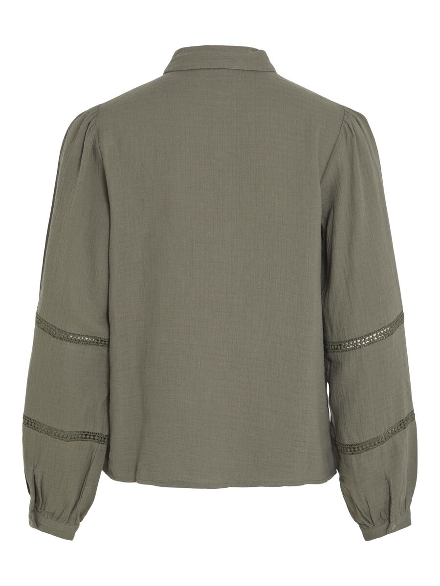 VILA LACE DETAILED SHIRT, Dusty Olive, highres - 14093834_DustyOlive_002.jpg