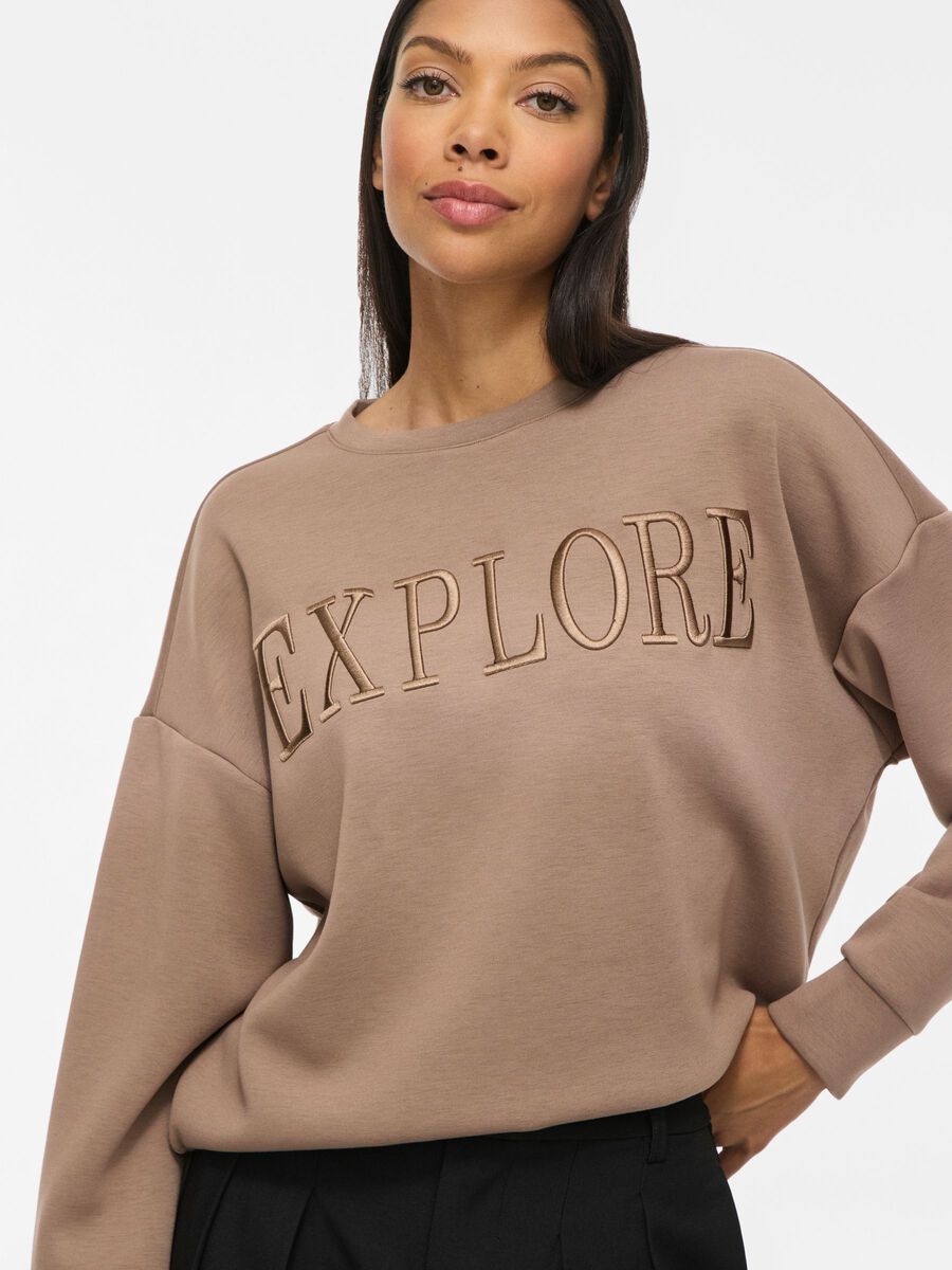 Carousel image - VIREFLECT ROUND NECK LONG SLEEVED SWEATSHIRT, Fossil | 3