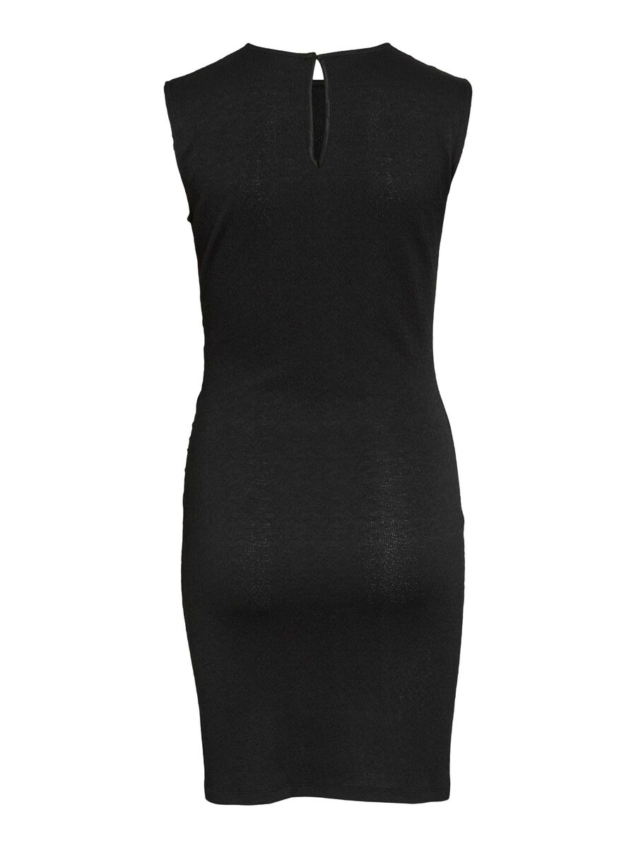VILA VIDANNI MOUWLOOS KORTE JURK, Black, highres - 14113671_Black_002.jpg