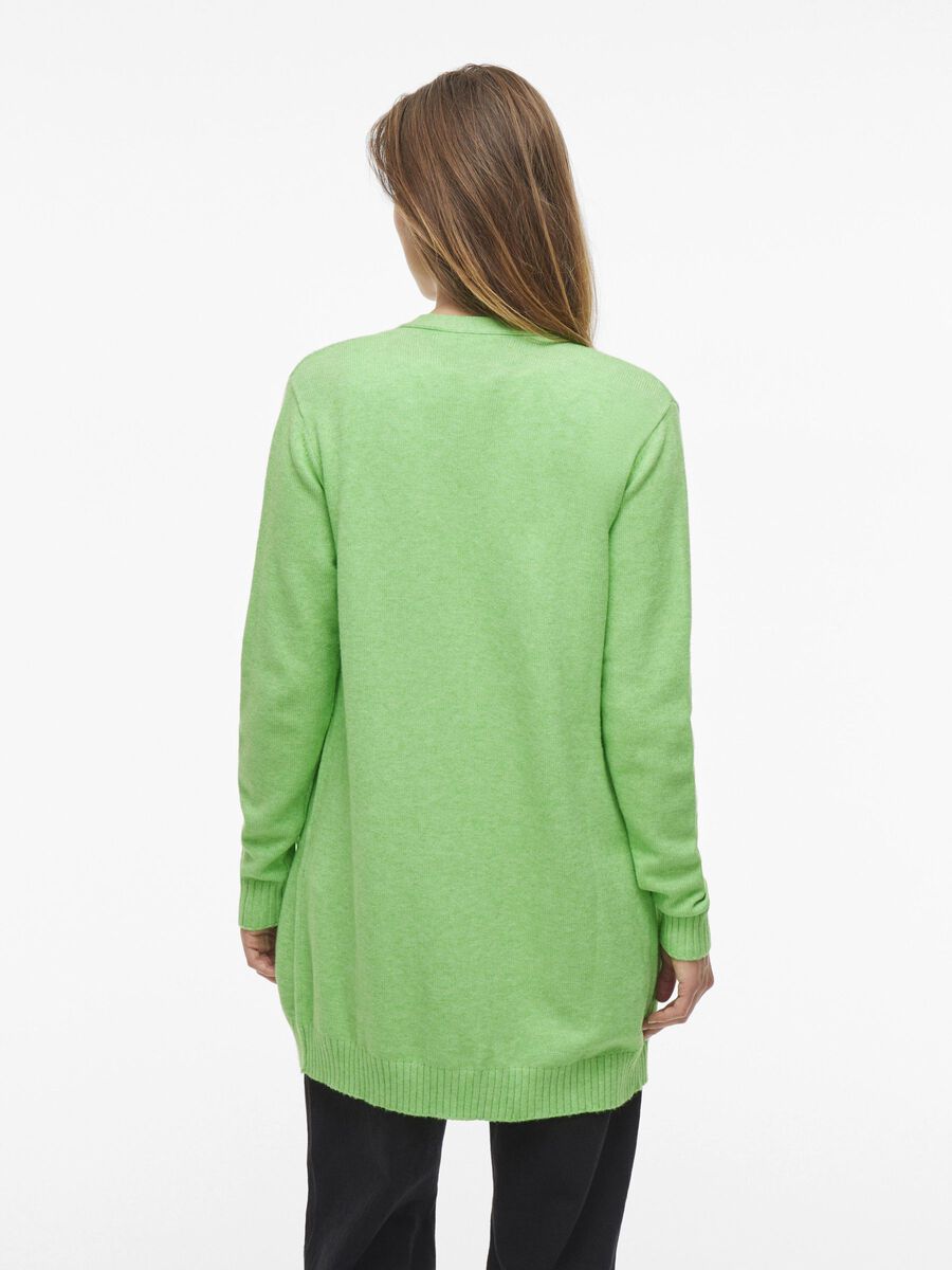 VILA VIRIL BASIC STRICK STRICKJACKE, Summer Green, highres - 14044041_SummerGreen_593650_004.jpg