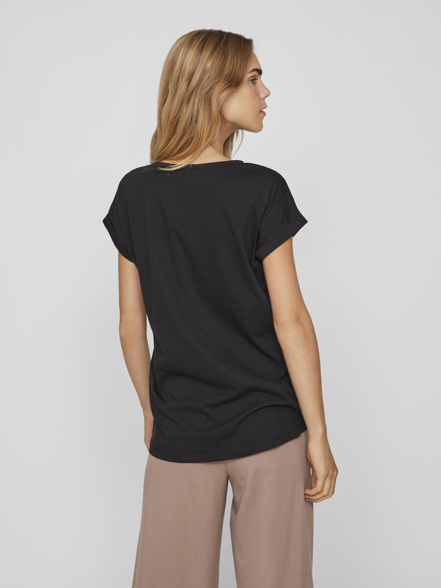 VILA VIDREAMERS ROUND NECK T-SHIRT, Black, highres - 14083083_Black_004.jpg