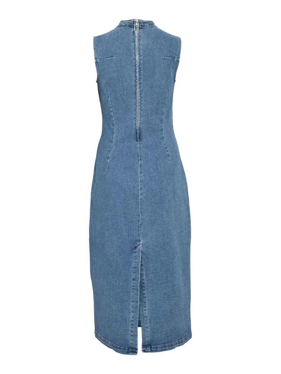 VILA VINONA MIDI DENIM DRESS, Medium Blue Denim, highres - 14113600_MediumBlueDenim_002.jpg