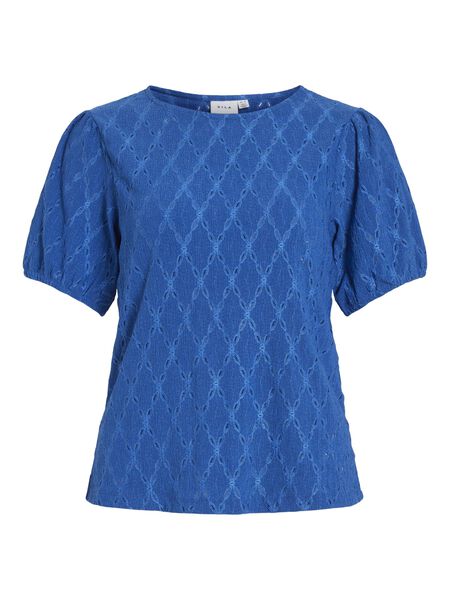 Vila DETAILED SHORT SLEEVED TOP, Lapis Blue, highres - 14092511_LapisBlue_001.jpg