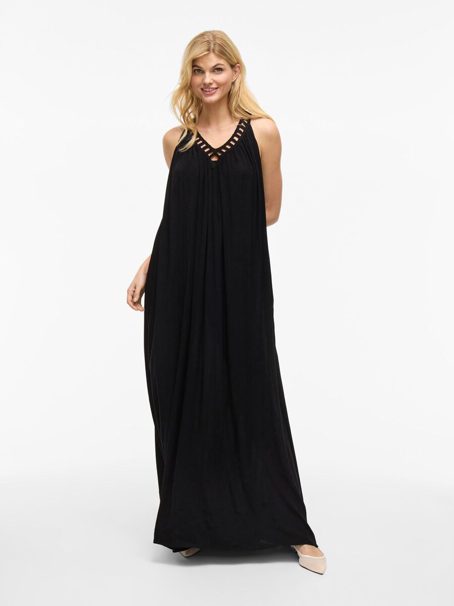 VILA SLEEVELESS MAXI DRESS, Black Beauty, highres - 14105713_BlackBeauty_003.jpg