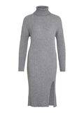 Vila KNITTED ROLL NECK MIDI DRESS, Medium Grey Melange, highres - 14070354_MediumGreyMelange_001.jpg