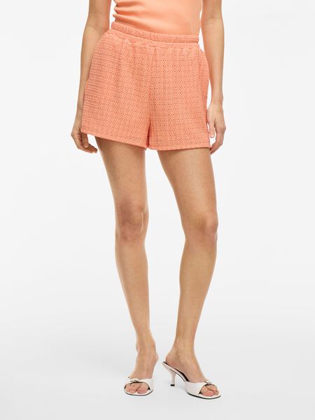 VILA VIMINERA HIGH WAIST SHORTS, Cadmium Orange, highres - 14109702_CadmiumOrange_003.jpg