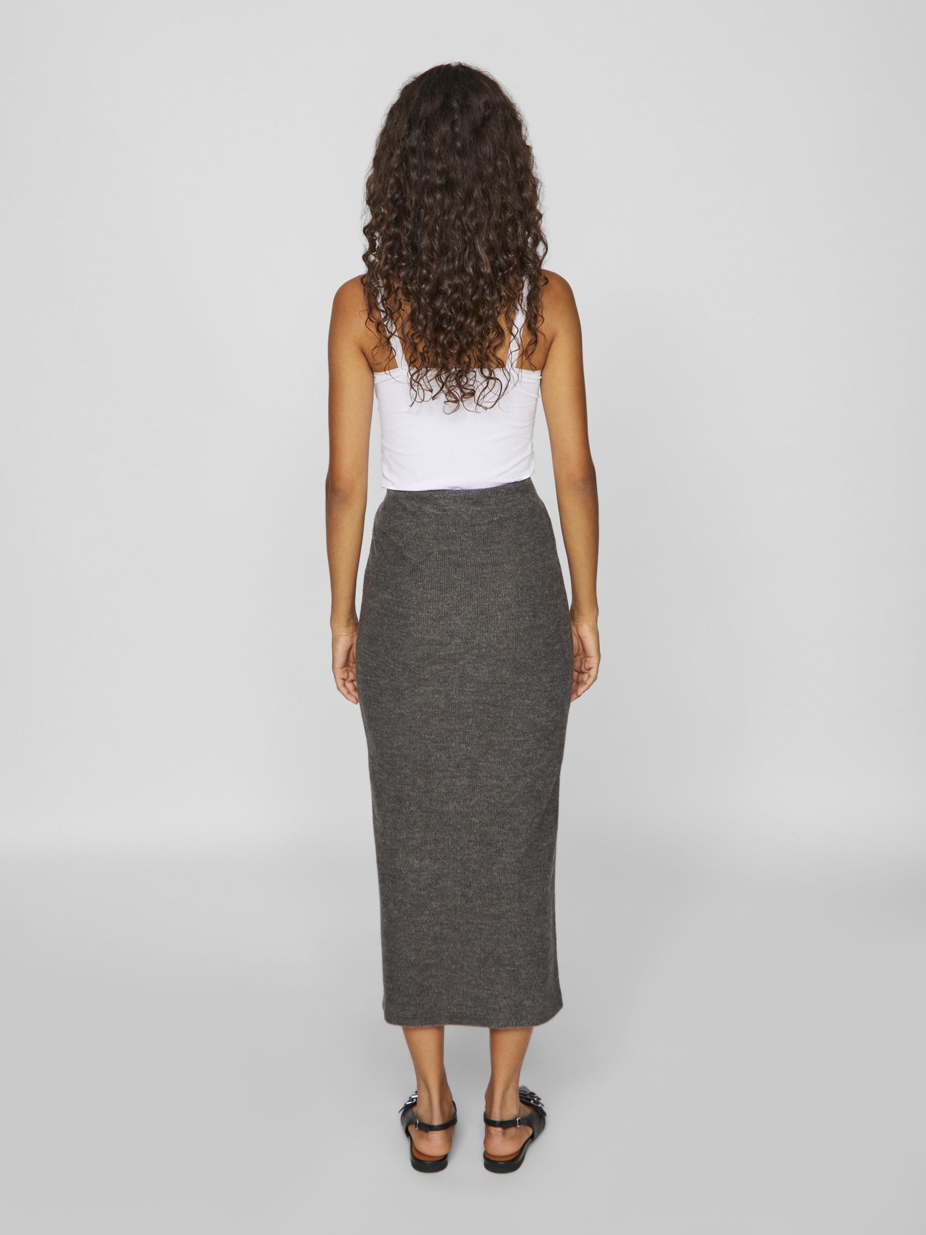 Grey pencil skirt midi outlet