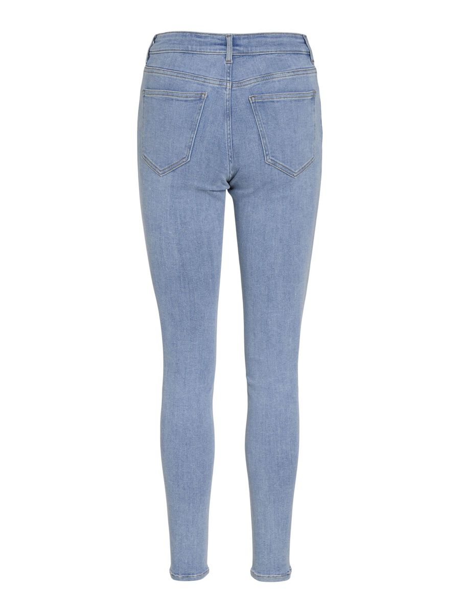 VILA VISARAH, NORMAALIVYÖTÄRÖISET SKINNY FIT -FARKUT, Light Blue Denim, highres - 14102653_LightBlueDenim_1172490_002.jpg